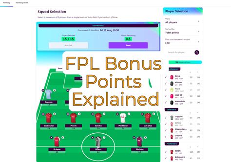 fantasy premier league bonus points